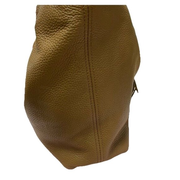 Michael Kors Brown Leather Camden Drawstring Shoulder Tote, Classic Tassels - Picture 4 of 11